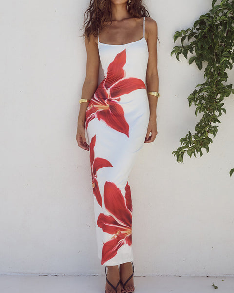 Lily-Blossom Maxi Dress - VibeSoothe