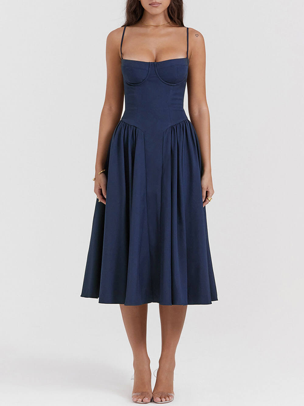 Robe midi sans bretelles Midnight-Elegance