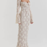 Antoinette-Elegance Lace Maxi Dress - VibeSoothe