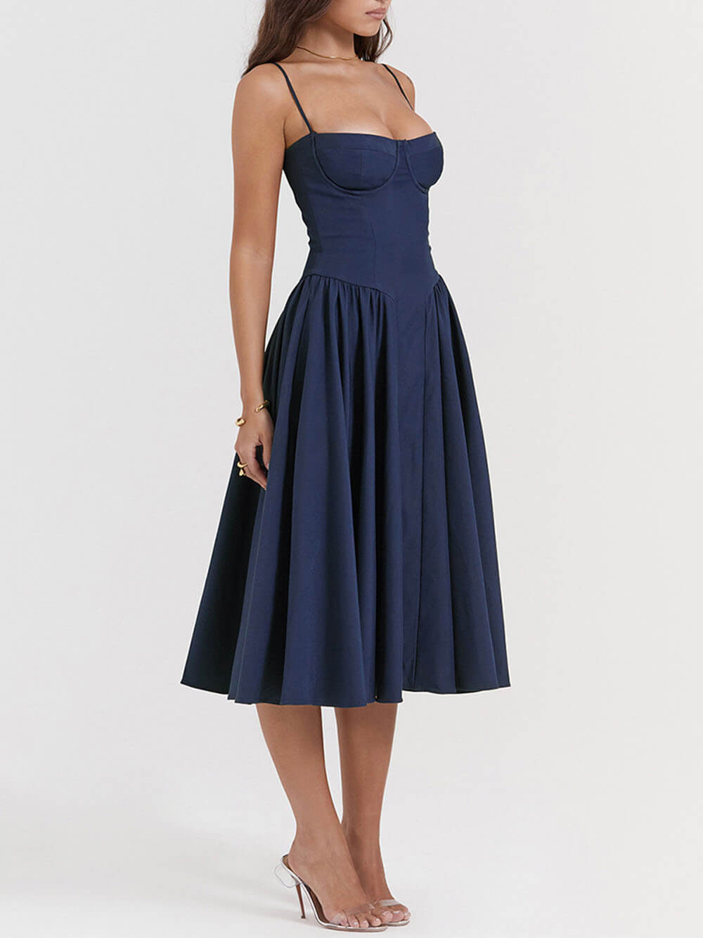 Robe midi sans bretelles Midnight-Elegance