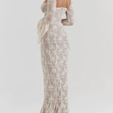 Antoinette-Elegance Lace Maxi Dress - VibeSoothe