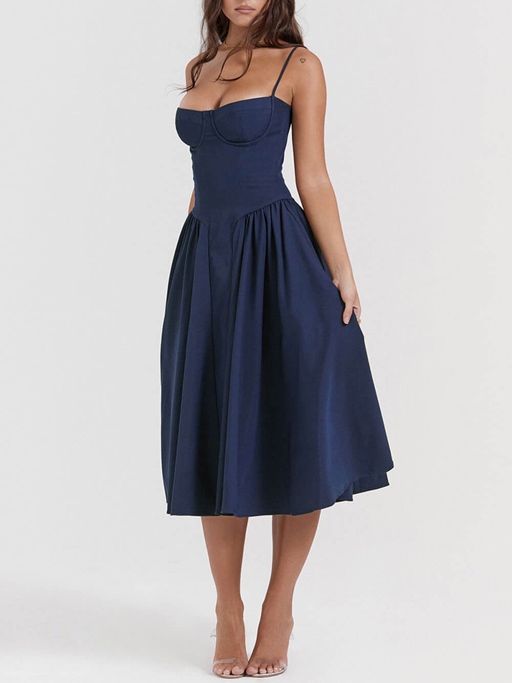 Robe midi sans bretelles Midnight-Elegance