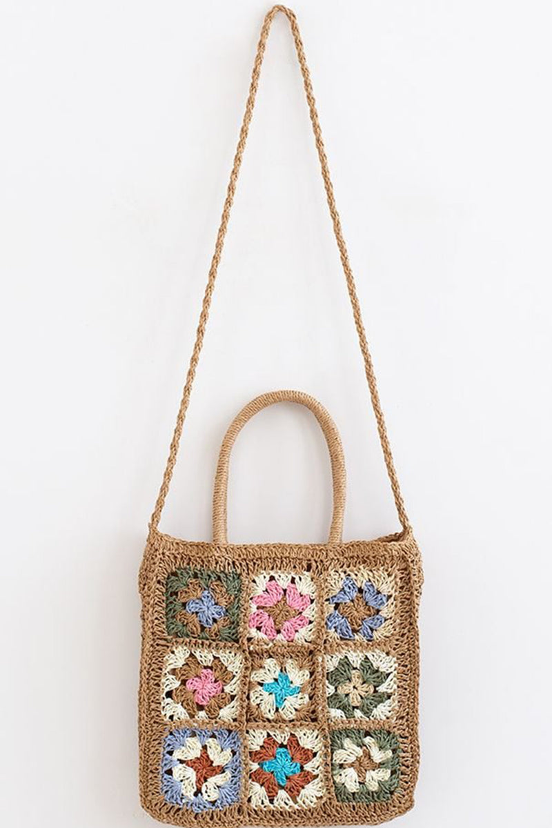 Boho-Quilt Woven Tote - VibeSoothe