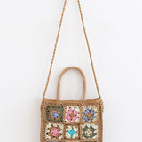 Boho-Quilt Woven Tote - VibeSoothe