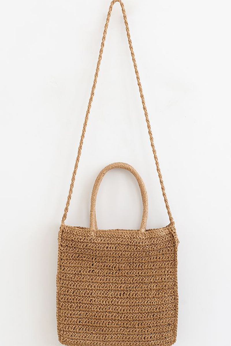 Boho-Quilt Woven Tote - VibeSoothe