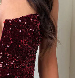 Ruby Dazzle - Sequin Mini Slip Dress