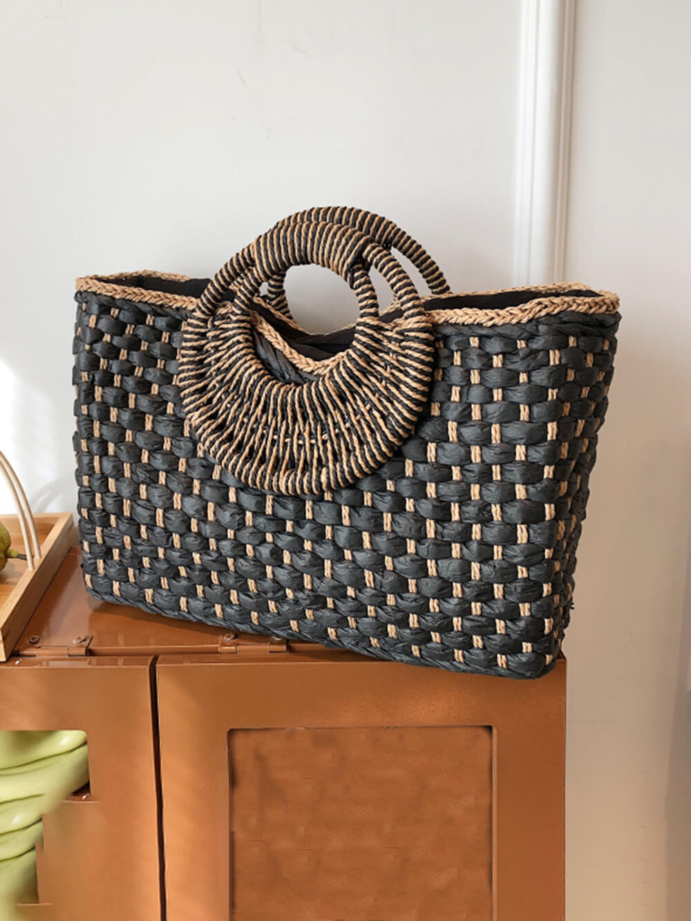 Coastal-Chic Woven Tote - VibeSoothe