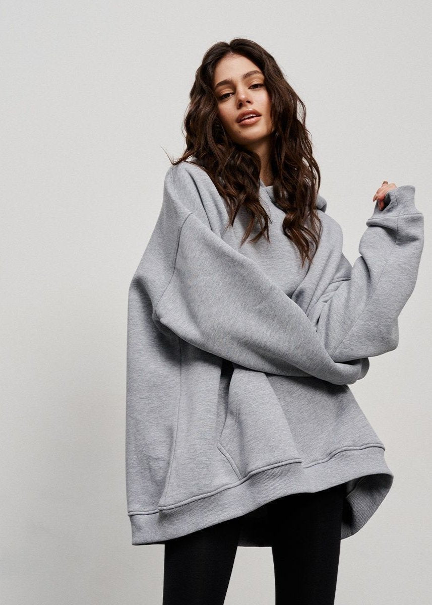 Gezellige oversized hoodie - Boyfriend-stijl met polarfleece