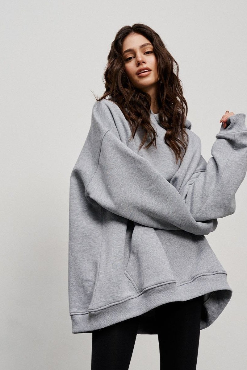 Cozy Oversized Hoodie - Boyfriend Style with Polar Fleece