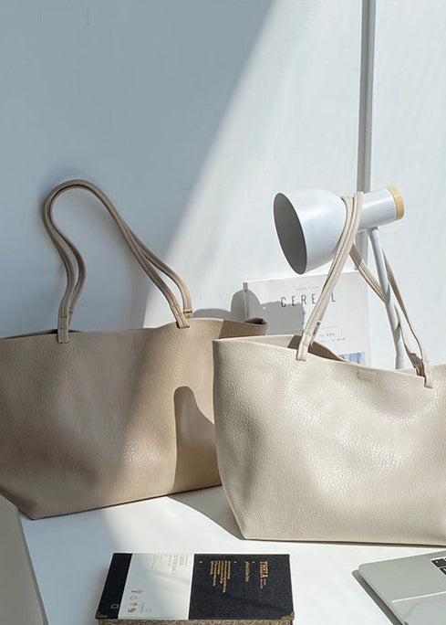 Einfache-Leder-Shopper-Tasche