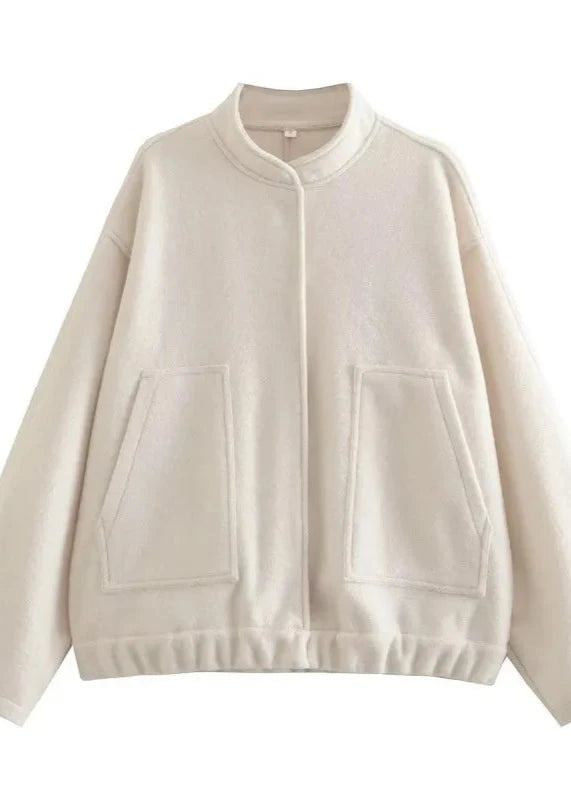 Veste bomber minimaliste au toucher doux