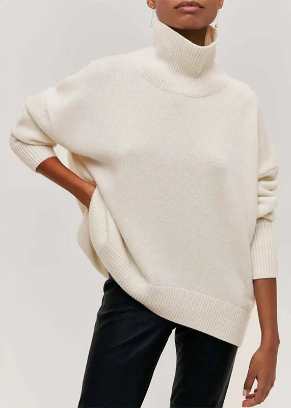 Cozy Chic Turtleneck Pullover - Solid Color Sweater