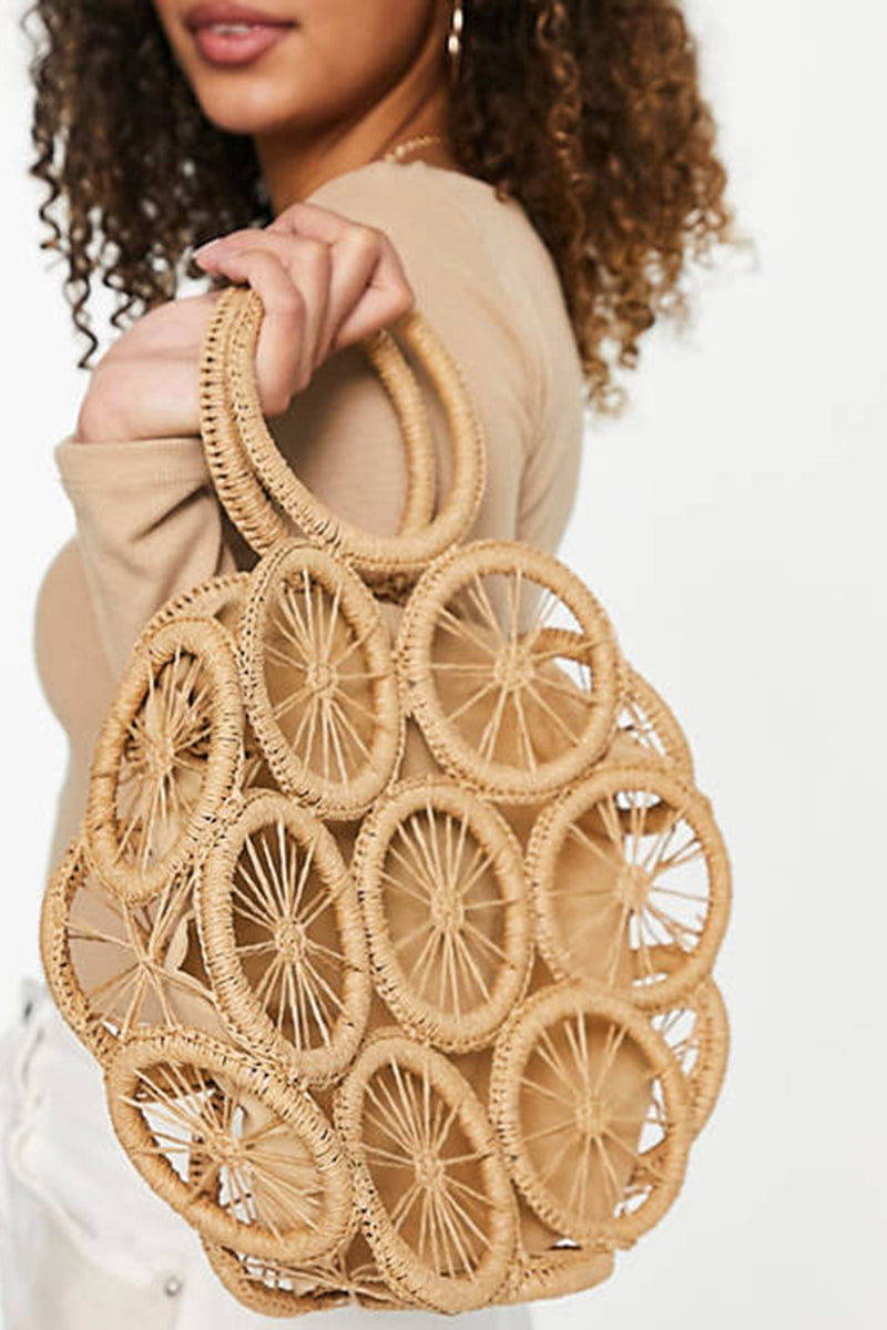 Handcrafted-Woven-Circle-Bag - VibeSoothe