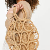 Handcrafted-Woven-Circle-Bag - VibeSoothe