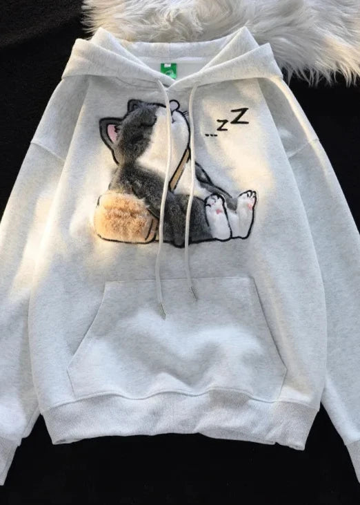 Gezellige Ragdoll Flocked Hoodie - Unisex Koppeljack