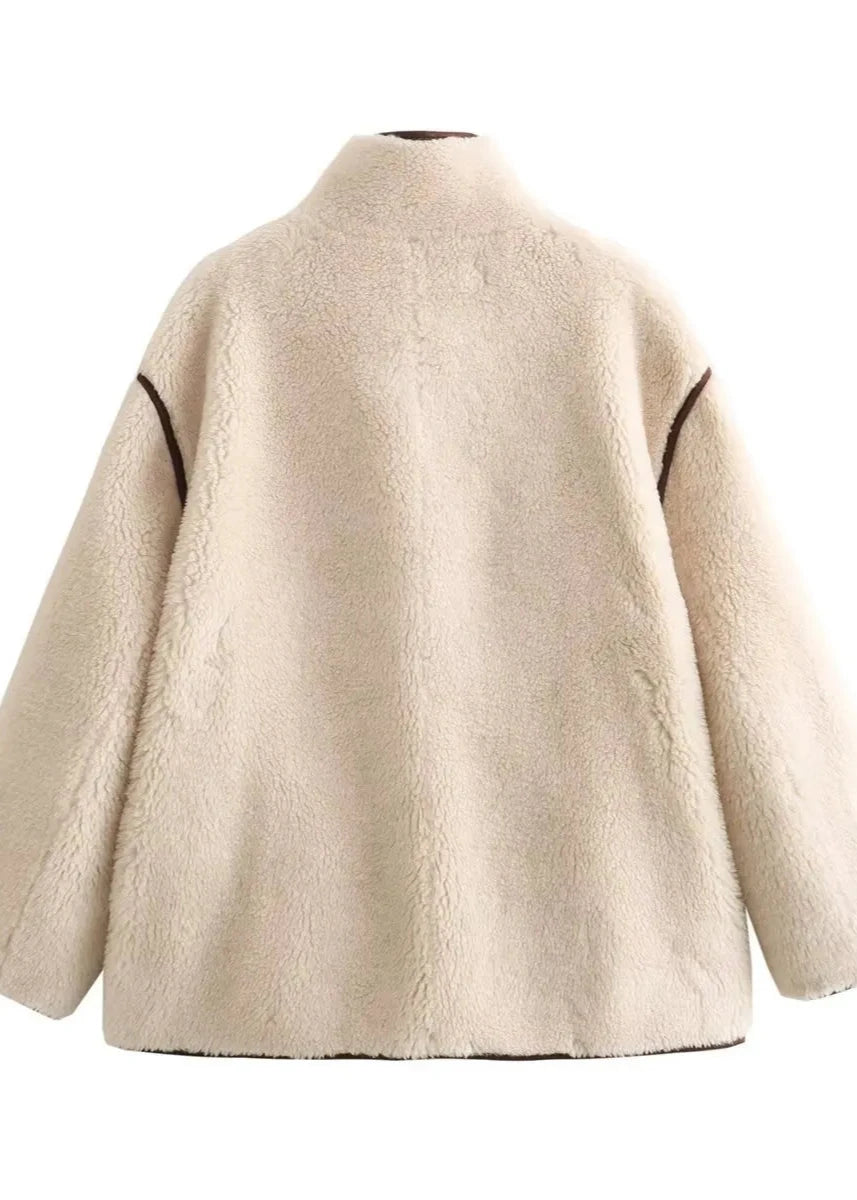 Gezellige luxe jas met fleece-afwerking