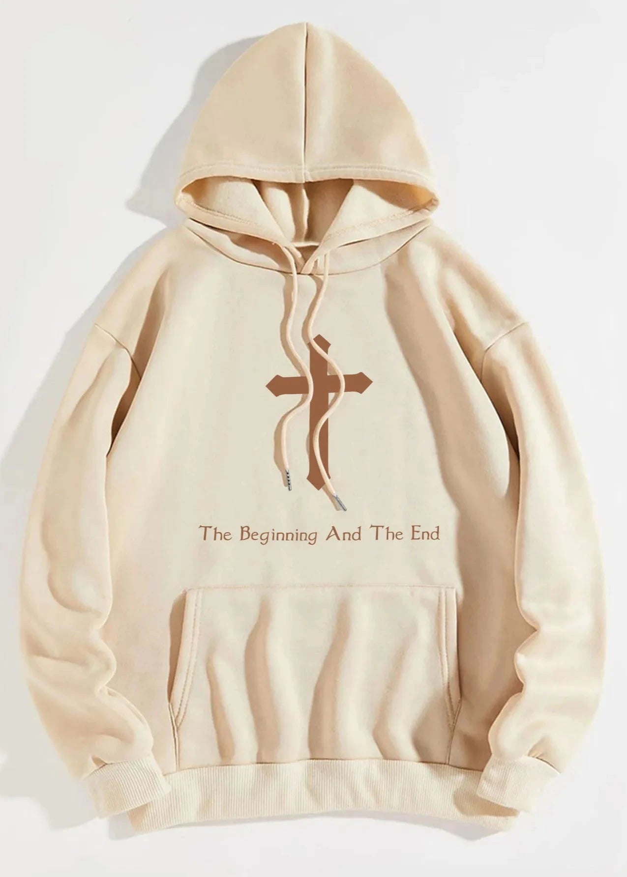 Faith-Inspired Women's Hooded Sweatshirt - "The Beginning and The End"