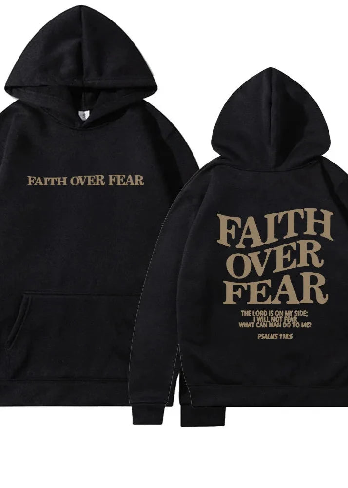 Faith Over Fear Unisex Printed Hoodie