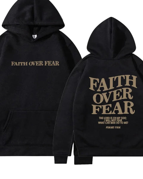 Faith Over Fear Unisex Printed Hoodie