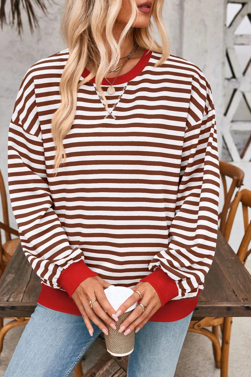 Elara - Viral Everyday Striped Pullover Sweater