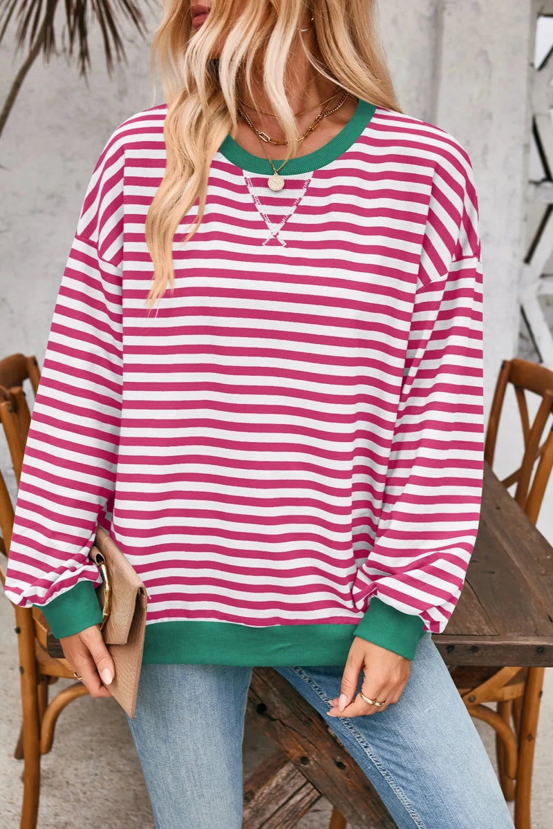 Elara - Viral Everyday Striped Pullover Sweater