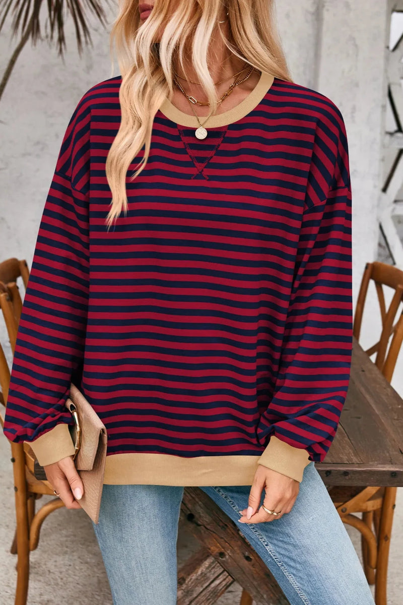 Elara - Viral Everyday Striped Pullover Sweater