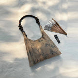 Zen-Bamboo-Leaf-Print Tote - VibeSoothe