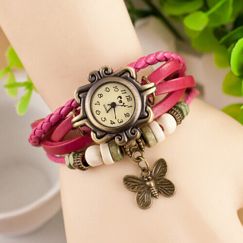 Cowhide winding bracelet watch - VibeSoothe