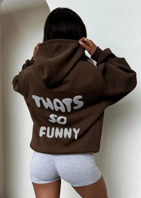 Funny Fleece Hooded Pullover for Women