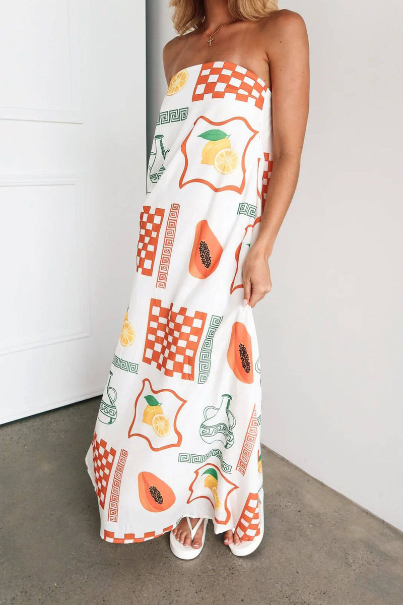 Amara - Printed Maxi Dress - VibeSoothe