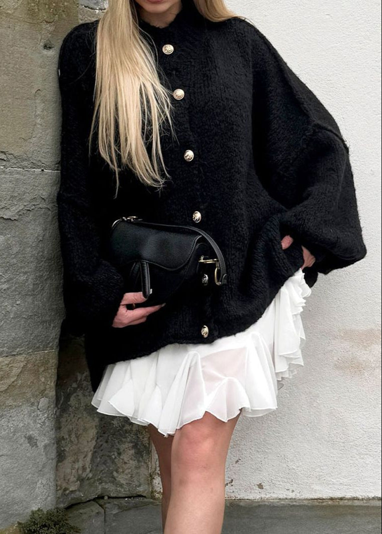 Elora – Oversized Button Front Knit Cardigan