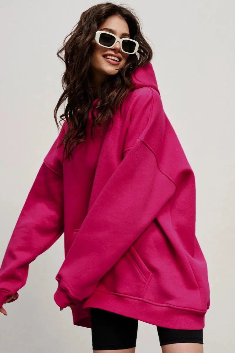 Cozy Oversized Hoodie - Boyfriend Style with Polar Fleece