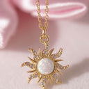  Gold-White Opal Necklace