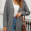  Gray Knitted Cardigan