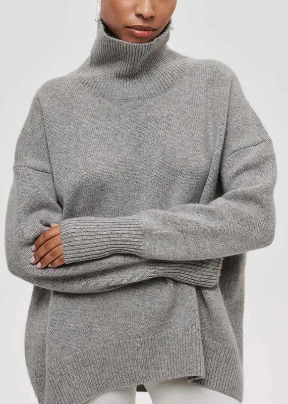 Cozy Chic Turtleneck Pullover - Solid Color Sweater