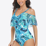 Zelda Botanical Print One-Piece Swimsuit - VibeSoothe