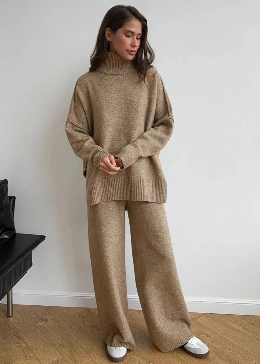 Luxe Comfort - Overmaat Brei Sweater en Broek Set