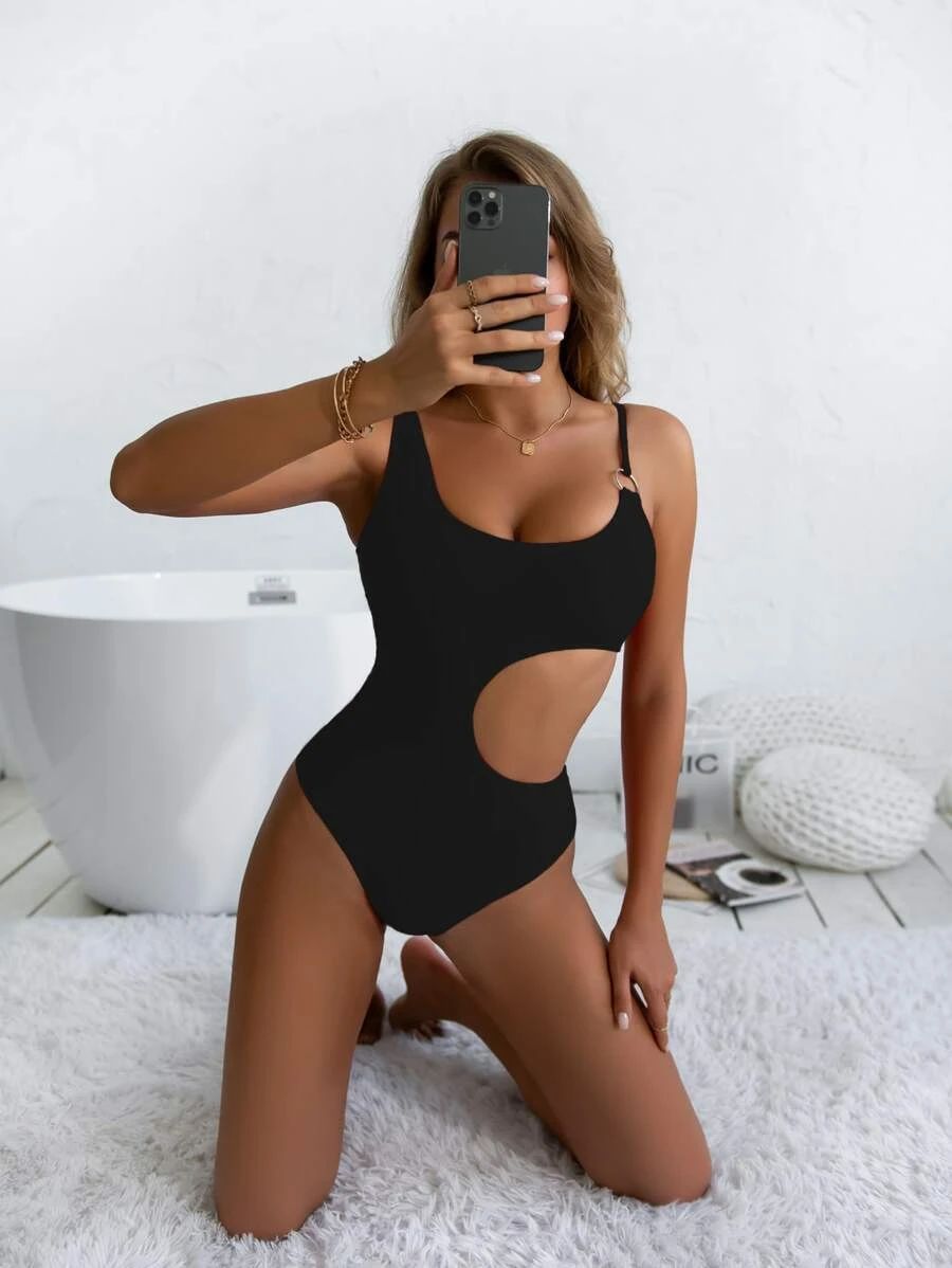 Aria Shoulder Strap One-piece Swimsuit - VibeSoothe