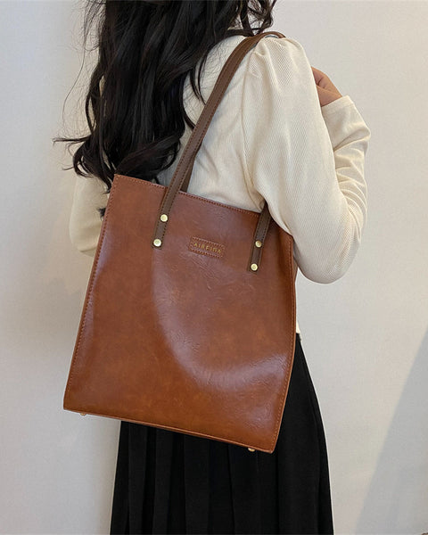 Western-Style All-Matching Shoulder Tote Bag