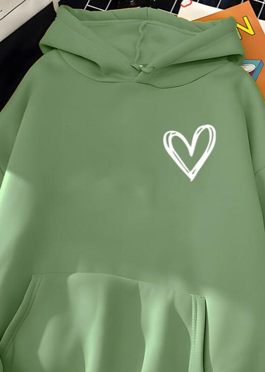 Minimalist Heart Print Hoodie - Unisex Casual Style