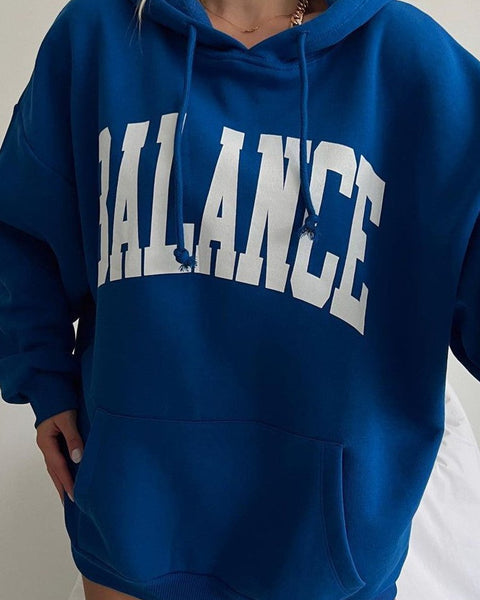 Balance Oversized Hooded Sweatshirt - Cozy & Bold Statement Look