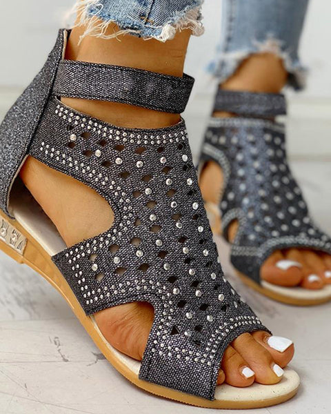 Rhinestones Summer Sandals - VibeSoothe