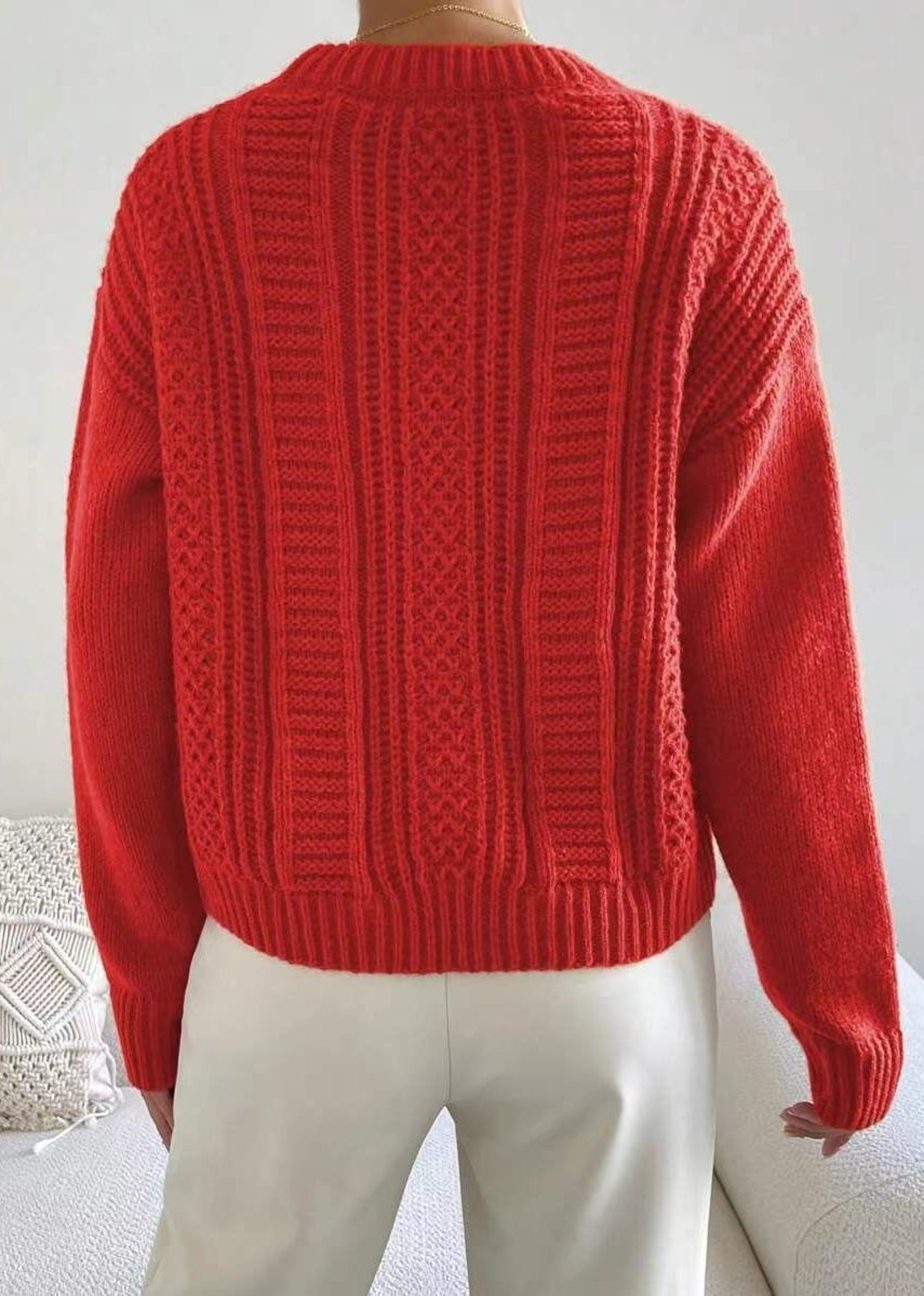 Cozy Cable Knit Crewneck Sweater