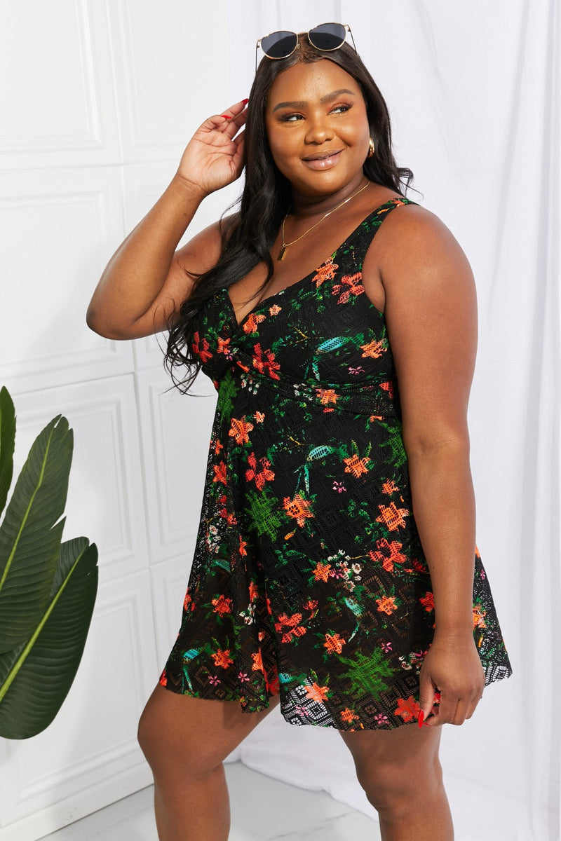 Fiorella Twist Swim Dress - VibeSoothe