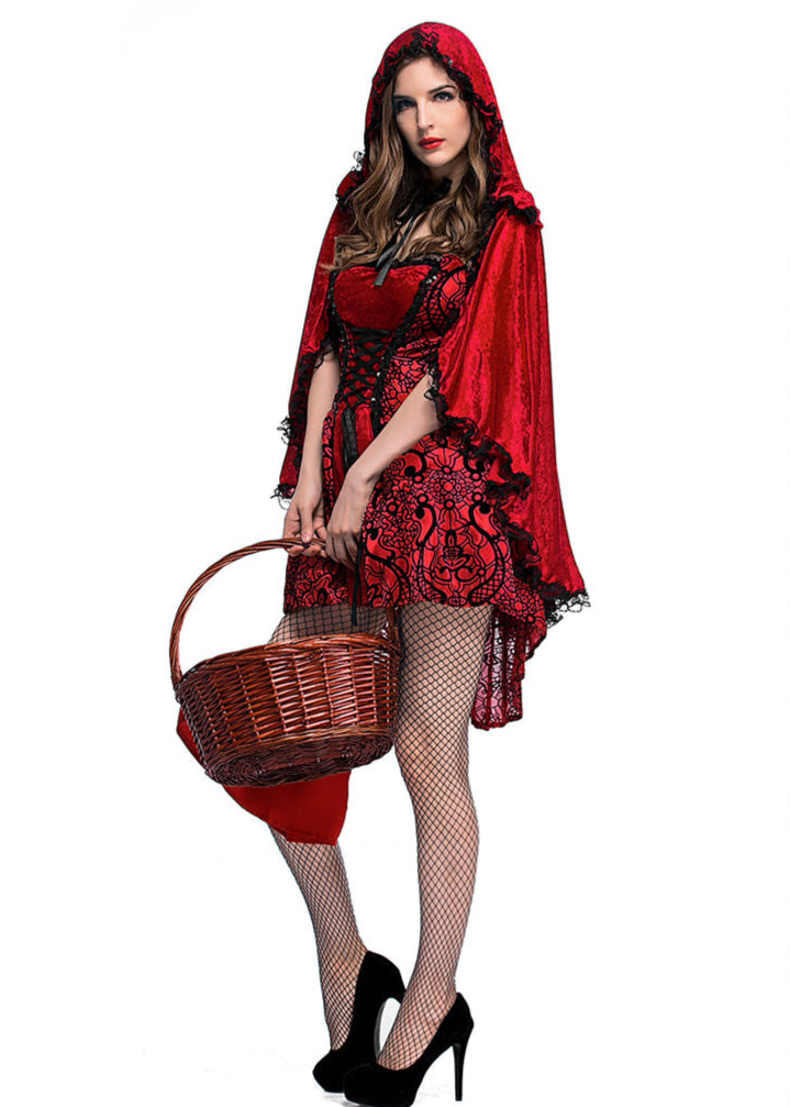 Red Riding Hood Costume - Women’s Fairy Tale Halloween Cosplay Outfit