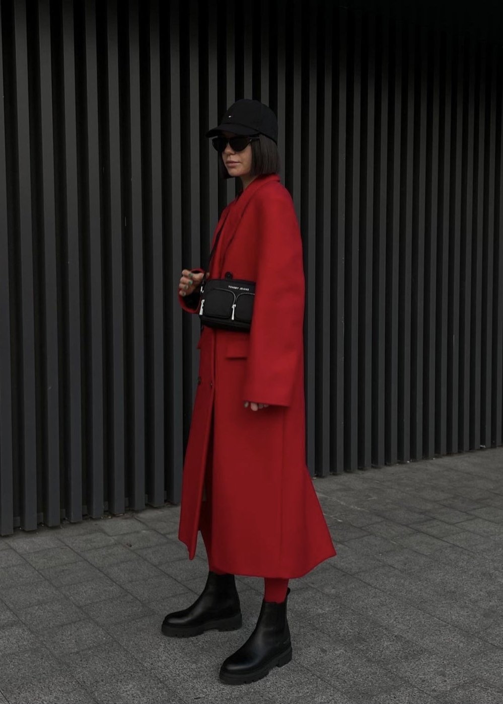 Bold Scarlet Longline Coat