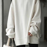 Women's Pullover Round Neck Loose Sweater - VibeSoothe