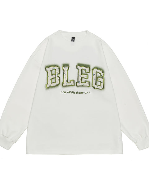 Women's Floral Paste Cloth Embroidery Letter Crew Neck Sweatshirt