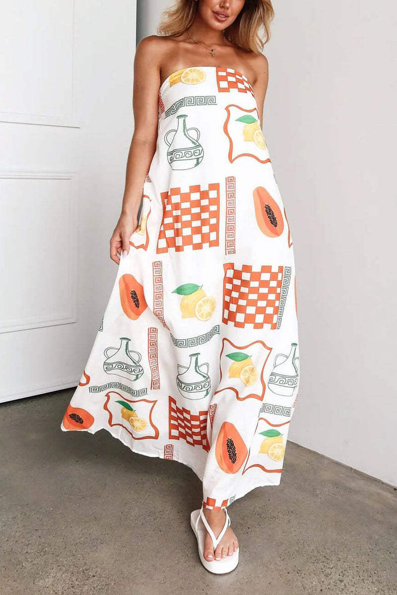 Amara - Printed Maxi Dress - VibeSoothe