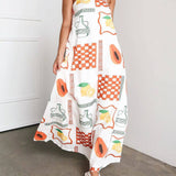 Amara - Printed Maxi Dress - VibeSoothe